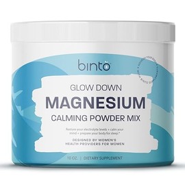 Binto Glow Down - Sleep Better & De-Stress with Our Berry Vanilla Magnesium Drink Mix, Made in USA, Sugar-Free, Preservative-Free, Gluten-Free Drink Mix (60 Day Supply)