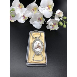 Baptism Design Keychain Bottle Opener Party Favors for Baby Boys and Girls/Bautizo Recuerdos/Gift for Guest/Christening Favors - 12PCS