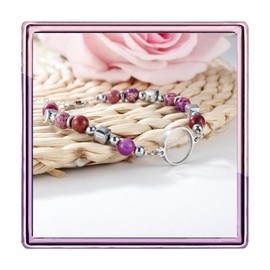 liforlove Mustard Seed Bracelet Mustard Seed Jewelry Womens Faith Bracelet Mustard Seed Charm Mustard Seed Gift Womens Faith Bracelet Womens Christian Bracelet (purple mustard seed)