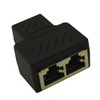 MyCableMart RJ45 CAT6/5E Ethernet 1 in, 2 Out Port Adapter/Coupler/Splitter