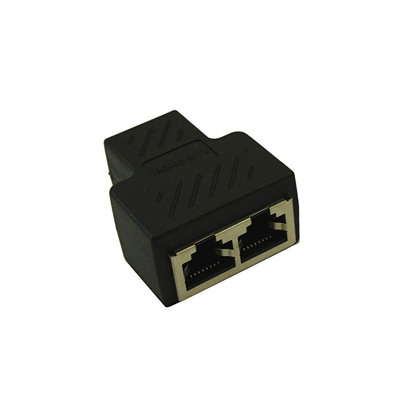 MyCableMart RJ45 CAT6/5E Ethernet 1 in, 2 Out Port Adapter/Coupler/Splitter