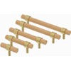 XXJAY Wooden Drawer Pulls,6-Pack Beech Wood Drawer Handles 2.5in,Suitable for