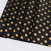 MR FIVE 60 Sheets Black Gold Polka Dot Tissue Paper