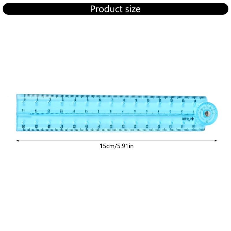 Transparent Folding Ruler, Straight Line Ruler, Math Drawing Ruler, Student