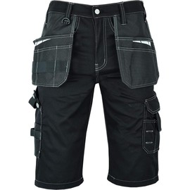 MS9 Men's Cargo Combat Tactical Workwear Work Shorts with Holster Pockets Black