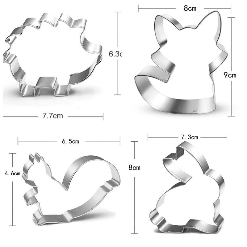 Cookie Cutters Forest Animals Set of 10 Squirrel, Mushroom, Bird,