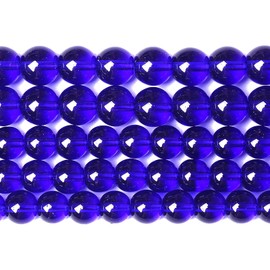 6mm 60pcs Lapis Blue Glass Stone Beads for Jewelry Making Round Loose Spacer Crystal Energy Healing Power Stone Beads DIY Bracelet Necklace Accessories(Lapis Blue Glass, 6mm)