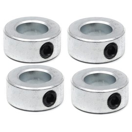 AR-PRO (4-Pack) 1/2 Bore Solid Steel Shaft Collars with Zinc Plated Coating - Durable Shaft Collars Suitable for Machinery and Industrial Use