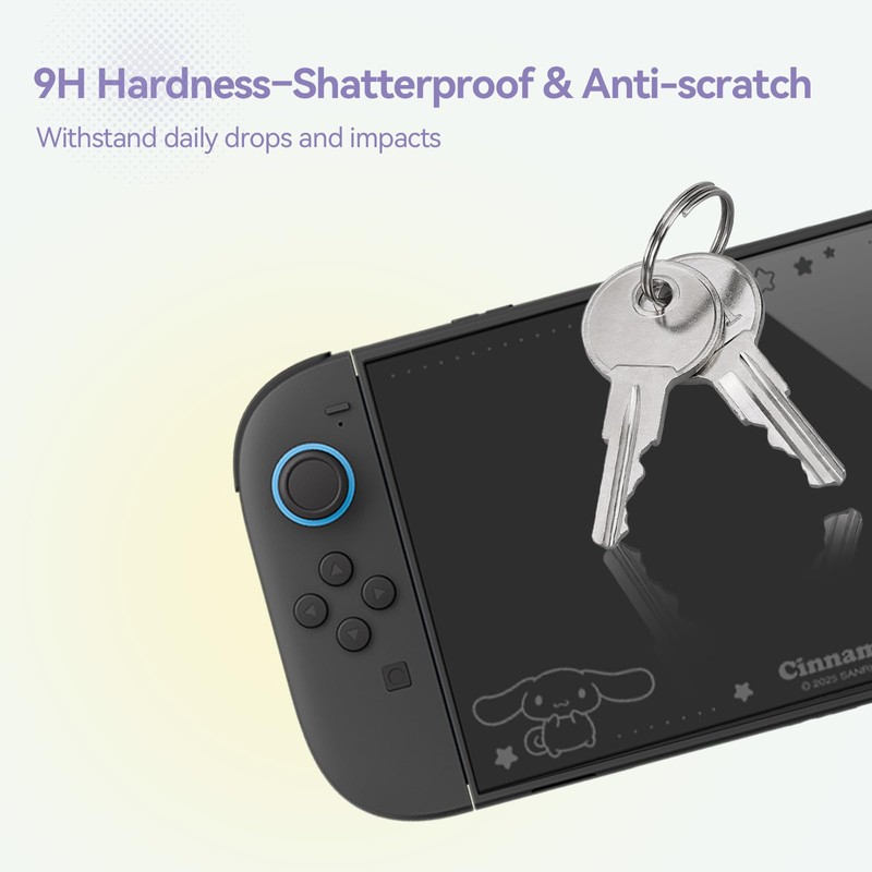 Kuitmor Screen Protector Compatible with Switch 2, High-Alumina Tempered Glass