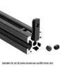 20set Black 2020 Series L-Shape Interior Inside Corner Connector Joint