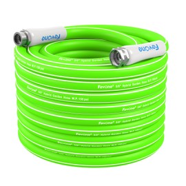 Fevone Garden Hose 100 ft., Lightweight Hybrid Water Hose, Flexible and Durable, Leak-Free Connections