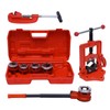 Ratchet Pipe Threader Kit, Ratcheting Pipe Threading Tool Set, Manual