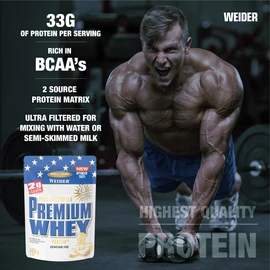 Weider Premium Whey Protein Powder, Vanilla Caramel,, 33g of Protein Per Serving, Low Carb, Whey Protein Isolate, Rich in BCAA's, 500g