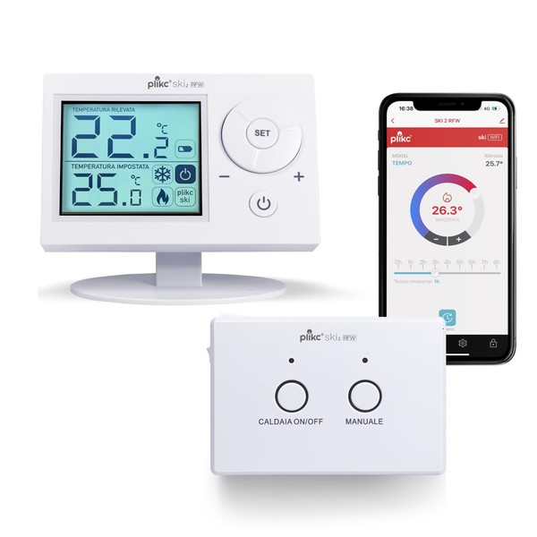 SKI 2 Digital Room Thermostat (White Wifi Wireless)