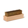 DELARA Wooden Suede Brush with Brass Bristles
