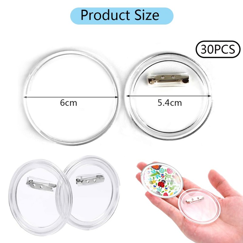 RXKFIGX 30 Pieces Buttons Make Yourself Without Button Machine, 60