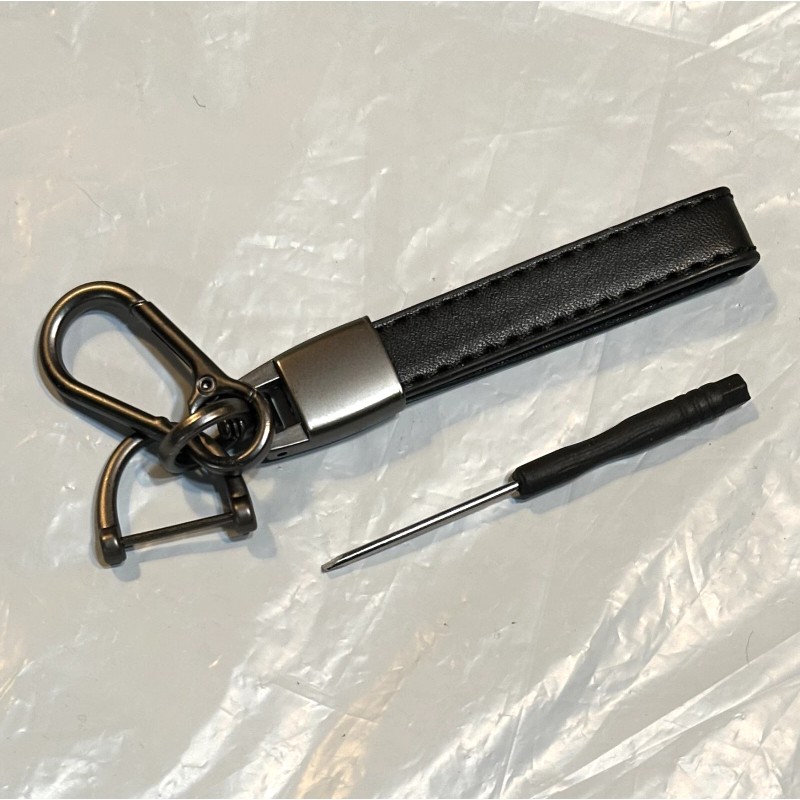 Genuine Leather Car Keychain for Chevy Camaro RS Key Ring