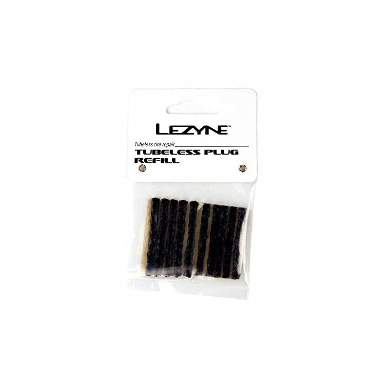 LEZYNE TUBELESS PLUG REFILL Bicycle Set of 10 Black Tubeless