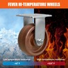 CWfutureparts 5"X2" High-Temp Nylon Heavy Duty Casters,1 Rigid Caster, Industrial