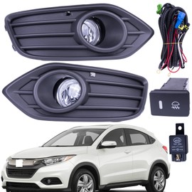 Tiny Force One Set Fog Light Lamps Compatible With Honda HR-V HRV 2019-2022 With Covers + Switch + Brackets + Wiring Kit ‎Replaces 71105T7AJ10 71106T7AJ10 71107T7AJ00 71108T7AJ00 (Halogen)