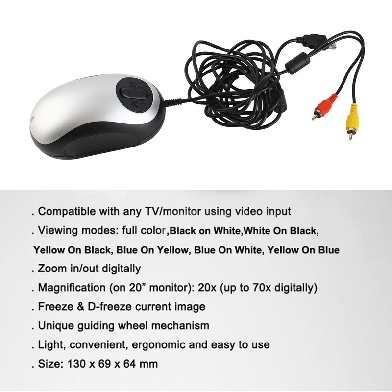 Digital Visual Reading Assist Magnifying Electronic Reading Aid Mouse for