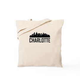 CafePress Skyline Of Charlotte NC Tote Bag Natural Canvas Tote Bag, Reusable Shopping Bag