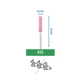 Dremel 455 Chainsaw Sharpening Grinding Stones Multipack, 3 Grinding Stones for Precise, Quick and Easy Sharpening of Chain Saw Blades (5,6 mm)