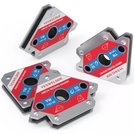 YesWelder Arrow Welding Magnet Set Welder Soldering Angle Holder 25lb/50lb/75lb - 4pcs-50lbs