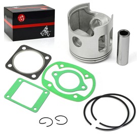MOTO1988 Standard 68mm Piston Gasket Kit and Ring Compatible with Yamaha G1 2-Cycle Gas Golf Cart 1978-1989 J10-11631-00-96 J10-11610-00-00
