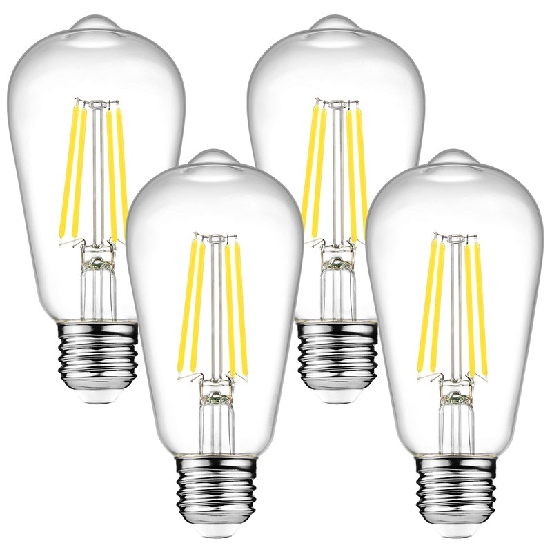 Ascher Dimmable Vintage LED Edison Bulbs, 6W, Equivalent 60W, Bright