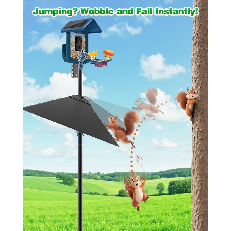 VIUBIRD Metal Squirrel Baffle - Heavy Duty Squirrel Baffle for