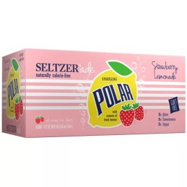 Polar Seltzer'ade Sparkling Strawberry Lemonade, 12 fl oz cans, 8 pack