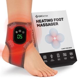 Emsense EMS Foot Massager with Triple Technology to Promote Blood Circulation, Electric Foot Massager with 3 Massage Modes & Heat Function for Relaxation & Pain Relief - Pack of 1