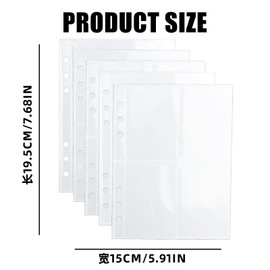 Pack of 30 Photocard Binder Kpop A5 Binder Pockets 6 Holes Waterproof Loose Leaf Folder, 1p 2p 4p Photocard Sleeves Waterproof Transparent PVC Binder for File Invoice Card Photo