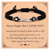 FineryGal Family Forever Initial Name Bracelet for Women Black Braided