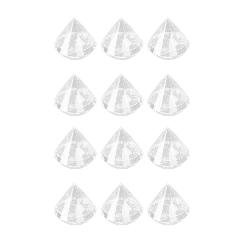 Candies Box Diamond Shaped Clear Jar Transparent Plastic Candy Storage