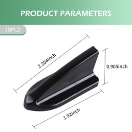 Bawkars 10 PCS Diffuser Shark Fin Kit, Self-Adhesive Air Vortex Generator Diffuser, 2 Inch Spoiler Roof Wing Noise Reduction Shark Fin Antenna, Universal Exterior Accessory for Most Cars (Black)