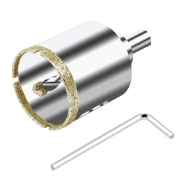 ASNOMY 1-5/8Inch (42mm) Diamond Hole Saw with Pilot Drill Bit,1-5/8" Diamond Tip Coated Hole Saw with Guiding Drill Bit for Glass Ceramic Marble Porcelain Tile Granite Quartz