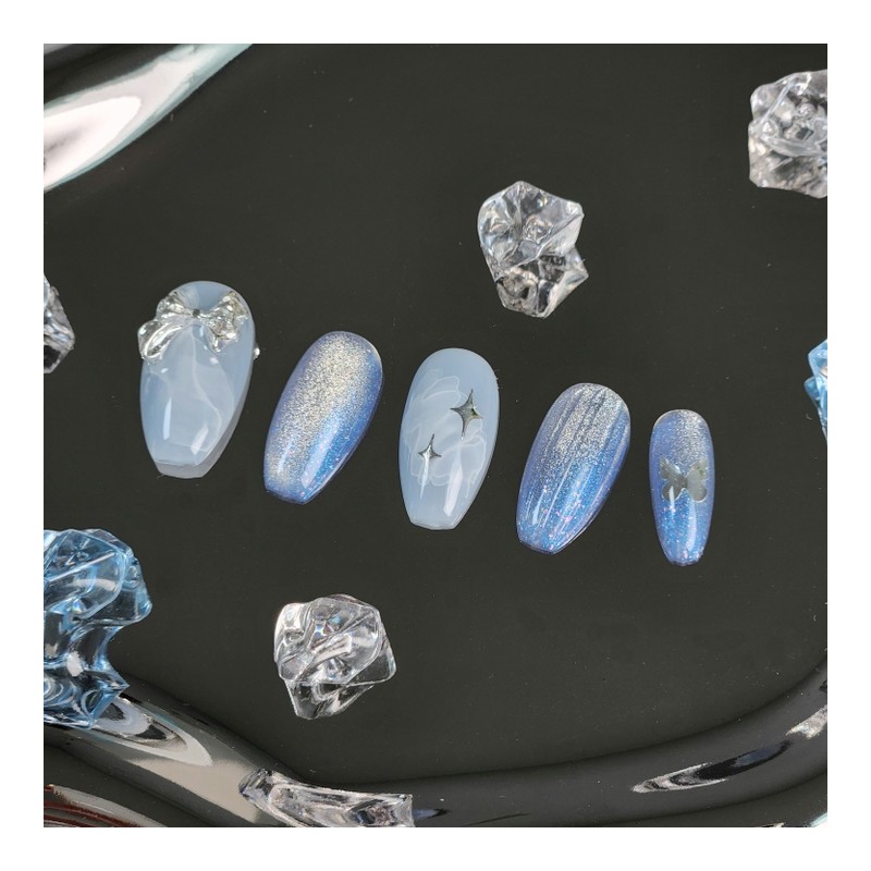 Ice Brick Nail Tips - Coffin / 아이스 브릭 네일팁