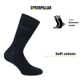 CAT Caterpillar Men's Socks Soft Cotton Height Below Knee 10 Pairs, black