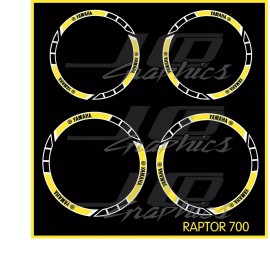 jc Yamaha Raptor 700R Rims Decals Stickers