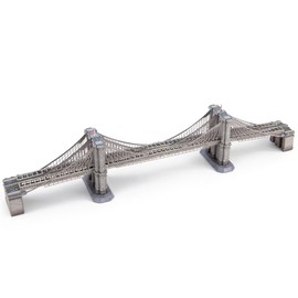 Metal Earth Fascinations Metal Construction Kits Premium Series - Landmark Brooklyn Bridge, Laser Cut 3D Construction Kit, 3D Metal Puzzle, DIY Model Kit with 3 Metal Circuits, from 14 Years