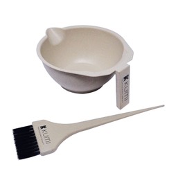 Kumi Professional Wheat Eco-Friendly Oatmeal 2 Piece Tint/hair dye Set - This hair dye bowl and brush kit is ideal for professional or home use. Ideal home hair dye kit.