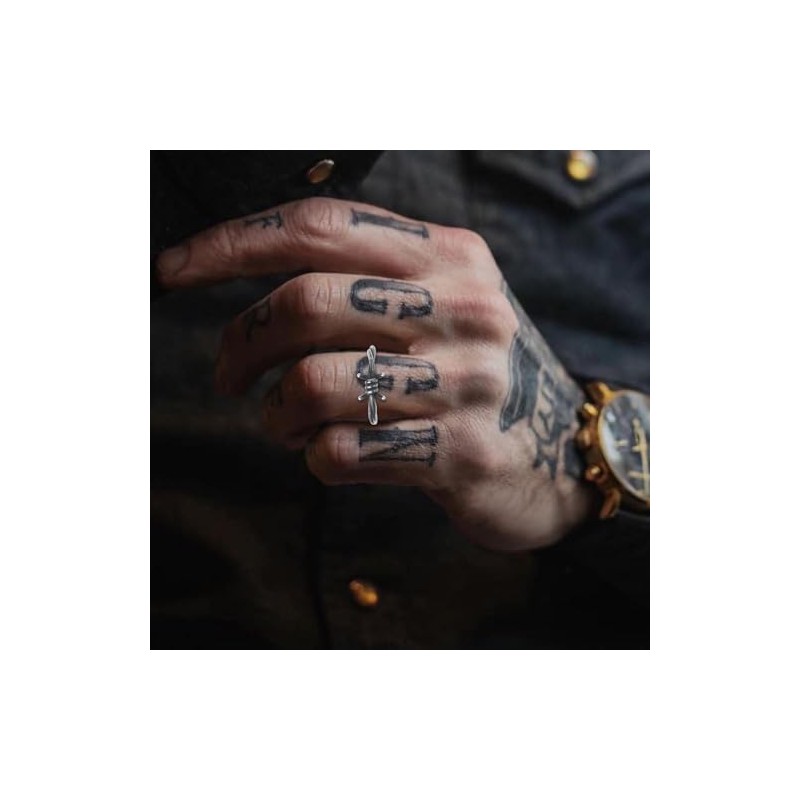 SOBHART Barbed Wire Rings for Men Women Stainless Steel Gothic