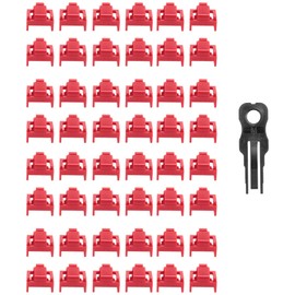 Geieold Red RJ45 Connection Ethernet LAN Hub Anti Protection Cap Blocking Protection with Proprietary Lock and Key Pack of 100