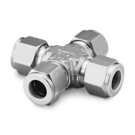 SWAGELOK SS-600-4 3/8" Tube OD, Union Cross, Stainless Steel, Tube Fitting
