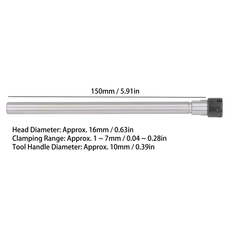 Collet Chuck Holder Straight Long CNC Milling Extension Rod 17mm