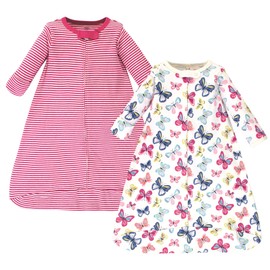 Touched by Nature Baby Sleeping Bag with Long Sleeves, 2 Pieces, Luminous Butterflies, Portable Blanket - 0-3 Months