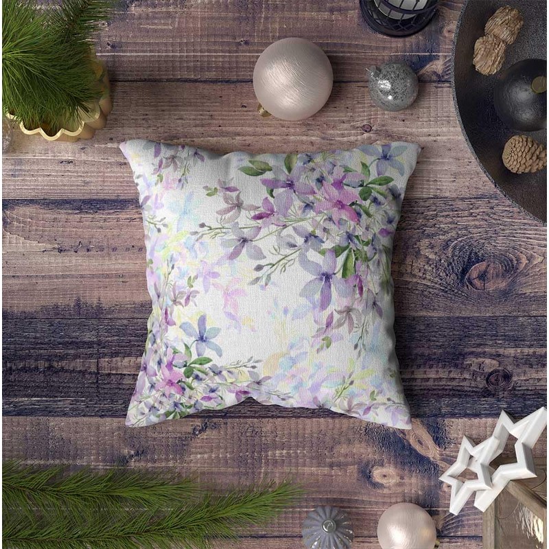 Wild Flowers Throw Pillow Cover 18X18 Inch Pillowcases Watercolor Pillow