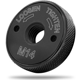 Meccion SDS Clic M14 Quick Clamping Nut, Fast Tighten and Release Clamping Flange for Angle Grinder (Black)